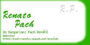 renato pach business card