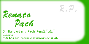 renato pach business card
